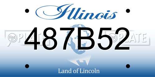 487B52 Illinois License Plate
