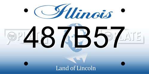 487B57 Illinois License Plate