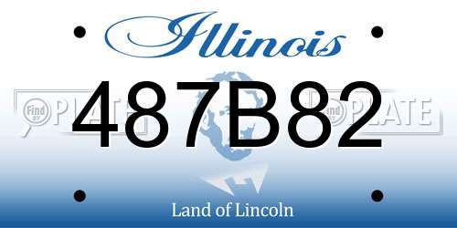487B82 Illinois License Plate
