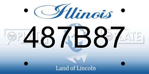 487B87 Illinois License Plate