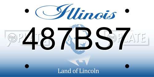 487BS7 Illinois License Plate