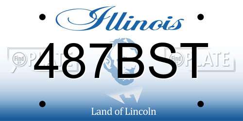 487BST Illinois License Plate