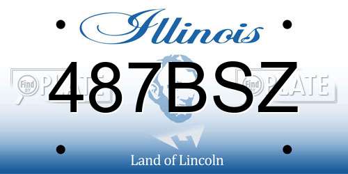 487BSZ Illinois License Plate