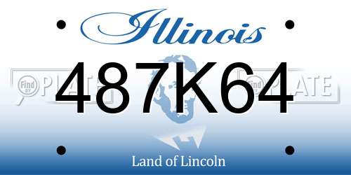 487K64 Illinois License Plate