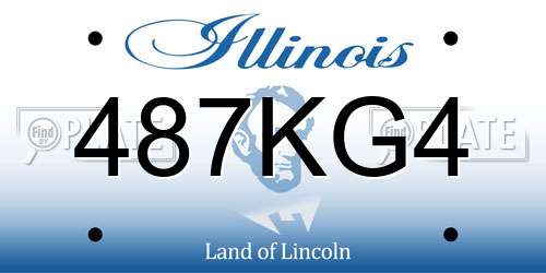 487KG4 Illinois License Plate
