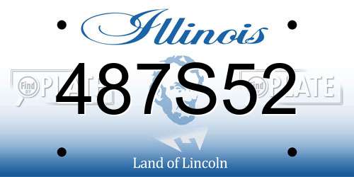 487S52 Illinois License Plate