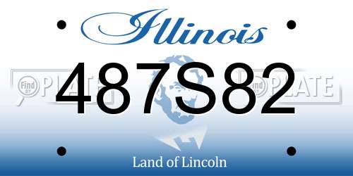487S82 Illinois License Plate