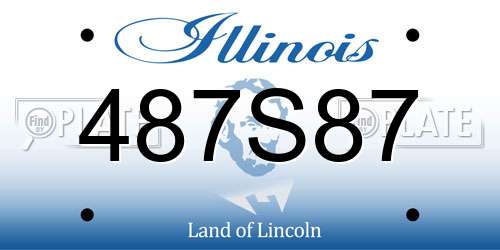 487S87 Illinois License Plate