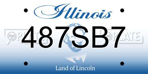 487SB7 Illinois License Plate