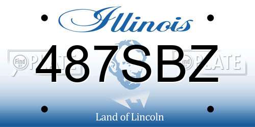 487SBZ Illinois License Plate