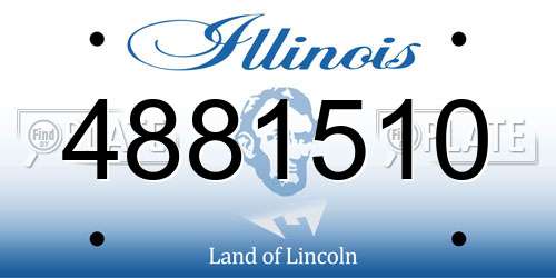 4881510 Illinois License Plate