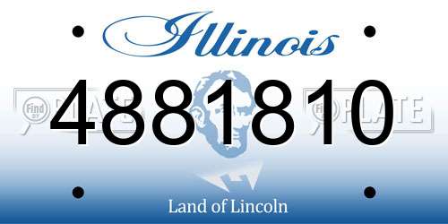 4881810 Illinois License Plate