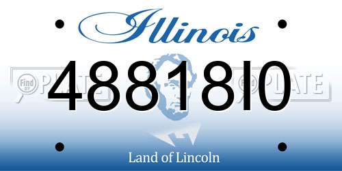 48818I0 Illinois License Plate