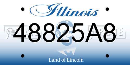48825A8 Illinois License Plate