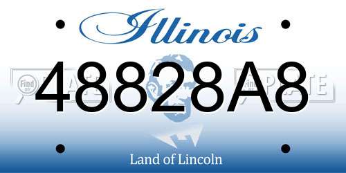 48828A8 Illinois License Plate