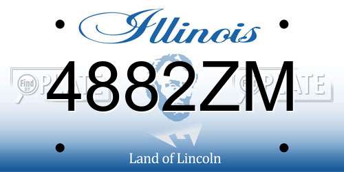 4882ZM Illinois License Plate