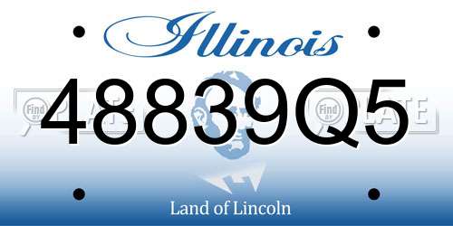 48839Q5 Illinois License Plate