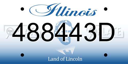 488443D Illinois License Plate