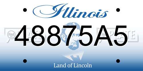 48875A5 Illinois License Plate