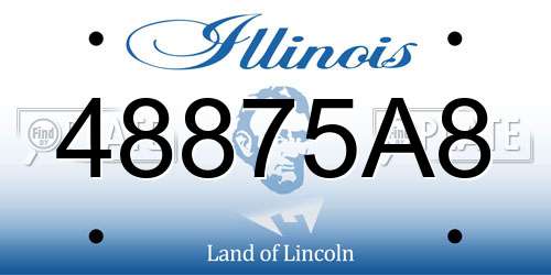 48875A8 Illinois License Plate