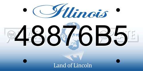 48876B5 Illinois License Plate