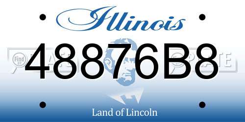 48876B8 Illinois License Plate