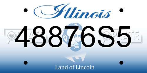 48876S5 Illinois License Plate