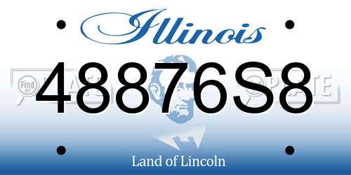 48876S8 Illinois License Plate