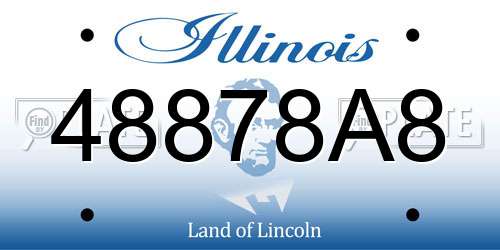 48878A8 Illinois License Plate