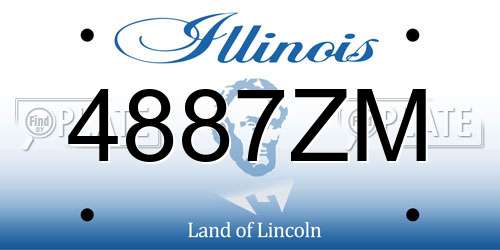 4887ZM Illinois License Plate