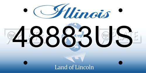 48883US Illinois License Plate