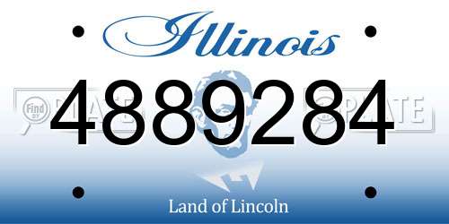 4889284 Illinois License Plate