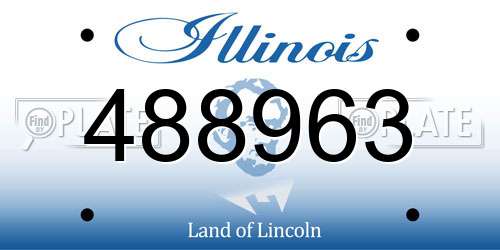 488963 Illinois License Plate