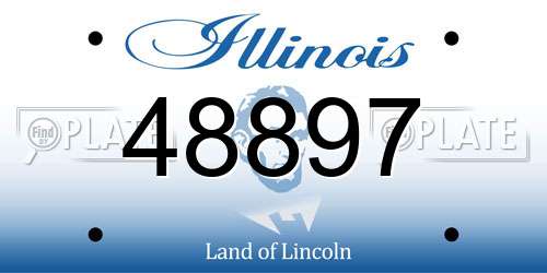 48897 Illinois License Plate