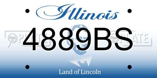 4889BS Illinois License Plate