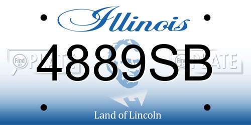 4889SB Illinois License Plate