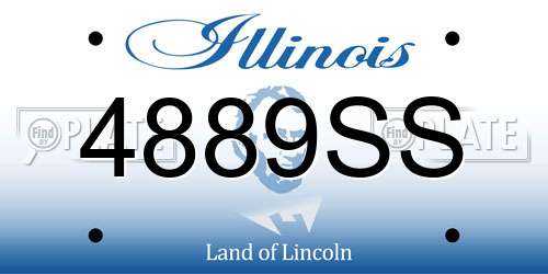 4889SS Illinois License Plate