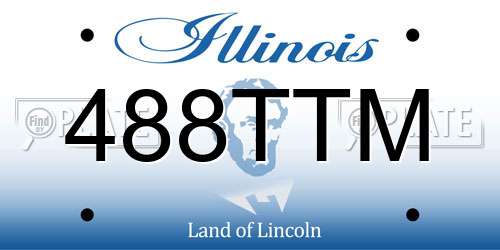 488TTM Illinois License Plate