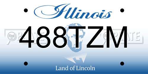 488TZM Illinois License Plate