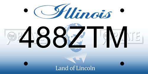 488ZTM Illinois License Plate