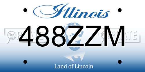 488ZZM Illinois License Plate