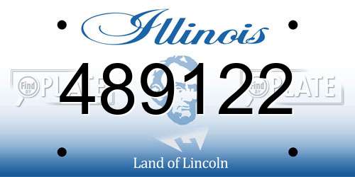 489122 Illinois License Plate