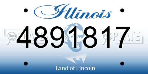 4891817 Illinois License Plate