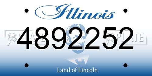 4892252 Illinois License Plate
