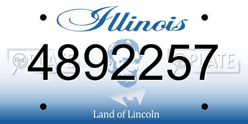 4892257 Illinois License Plate