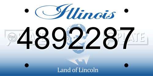 4892287 Illinois License Plate