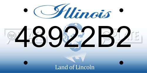 48922B2 Illinois License Plate