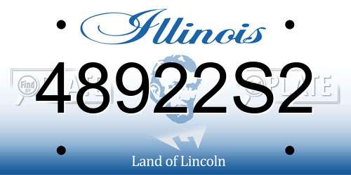 48922S2 Illinois License Plate