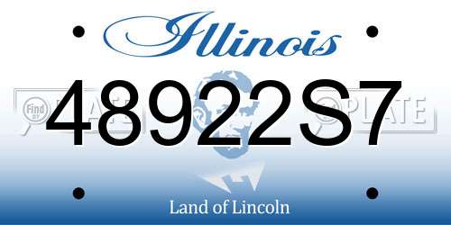 48922S7 Illinois License Plate