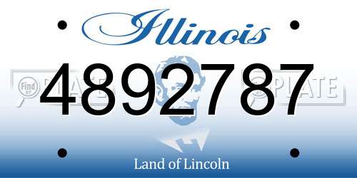 4892787 Illinois License Plate